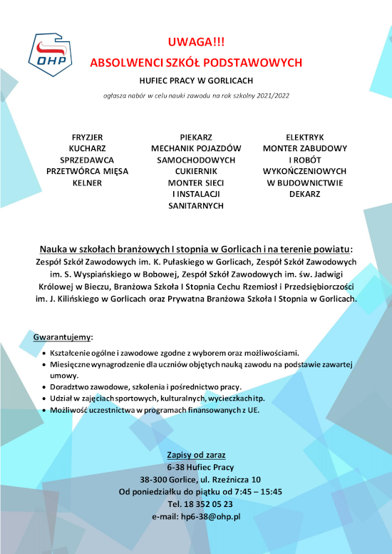 OHP 2021 GORLICE PLAQKAT