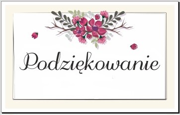 podziekowanie