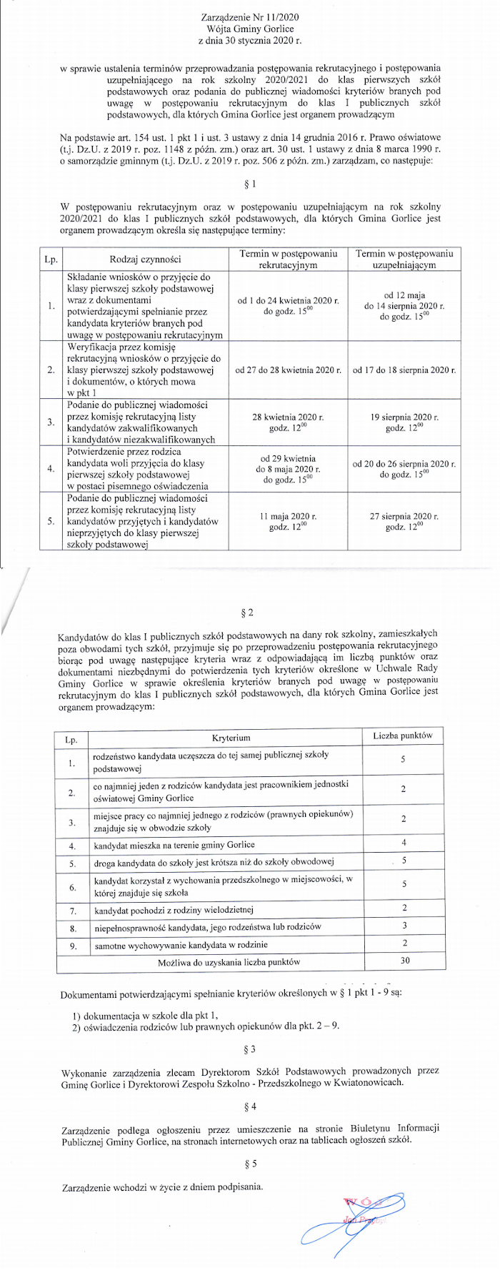 rekrutacja rozporzadzenie wojta